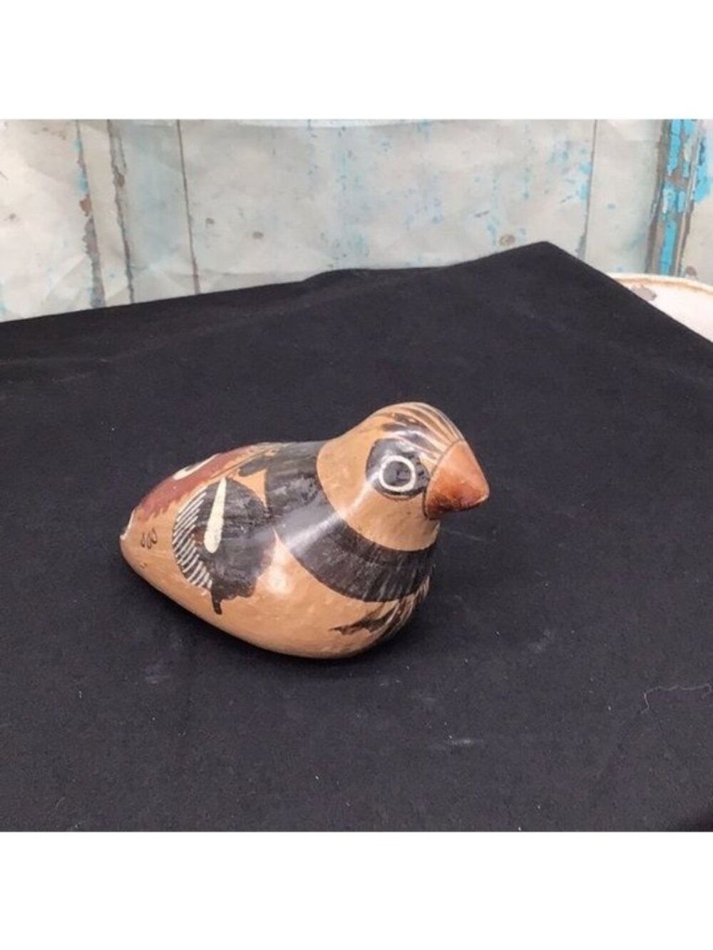 Handcrafted Tonalá Pottery Bird Figurine Traditional Mexican Folk Art Ceramic Do